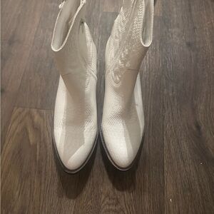 Matisse White Textured Combat Boots